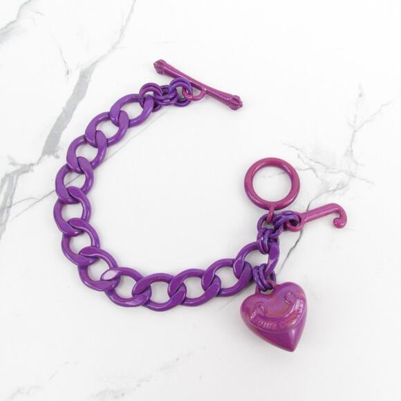 Rare Juicy Couture Purple Heart Bracelet - Picture 6 of 6